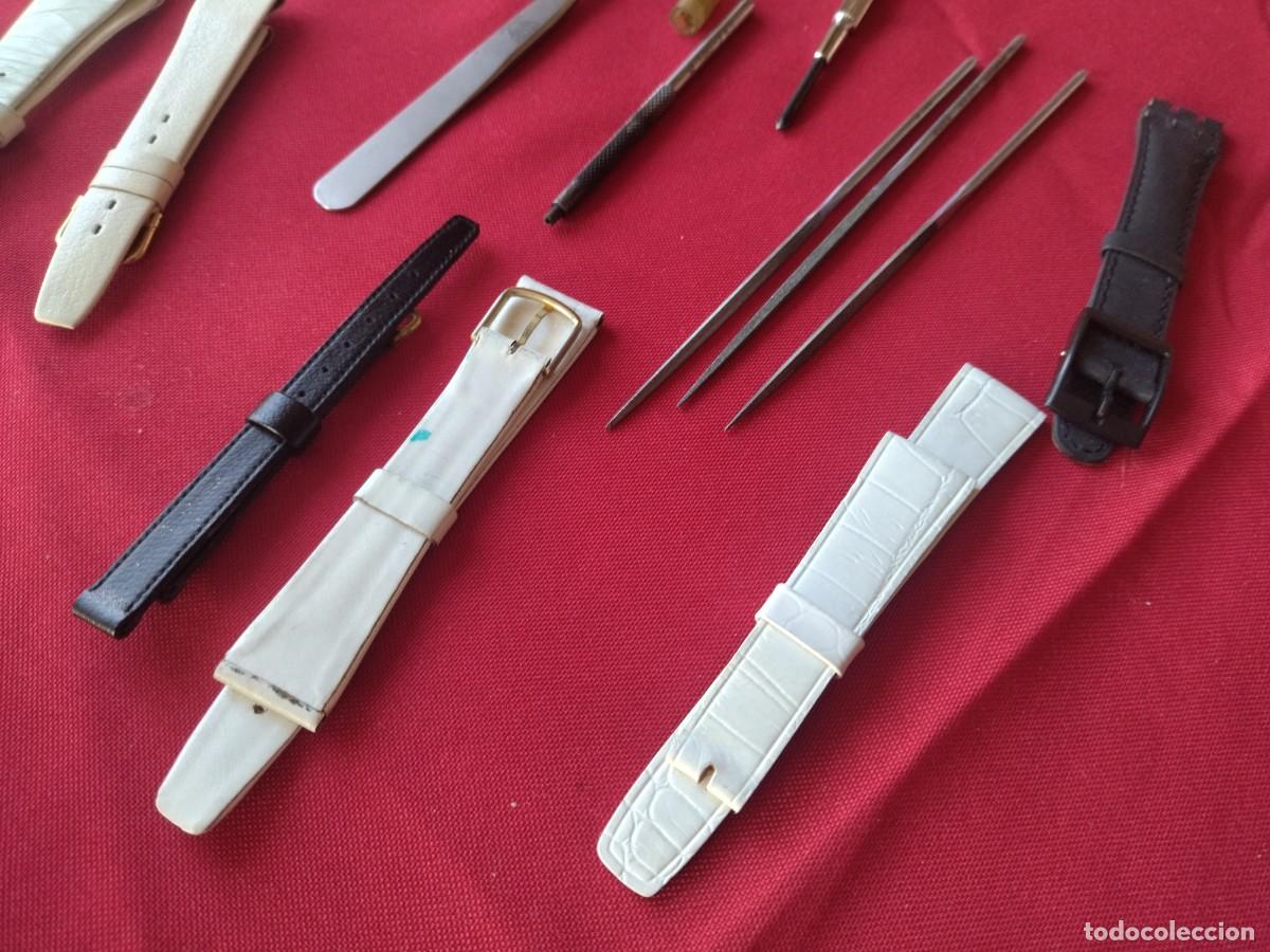 Herramientas de relojes: Lote de herramientas y correas de reloj, repuestos. - Foto 6