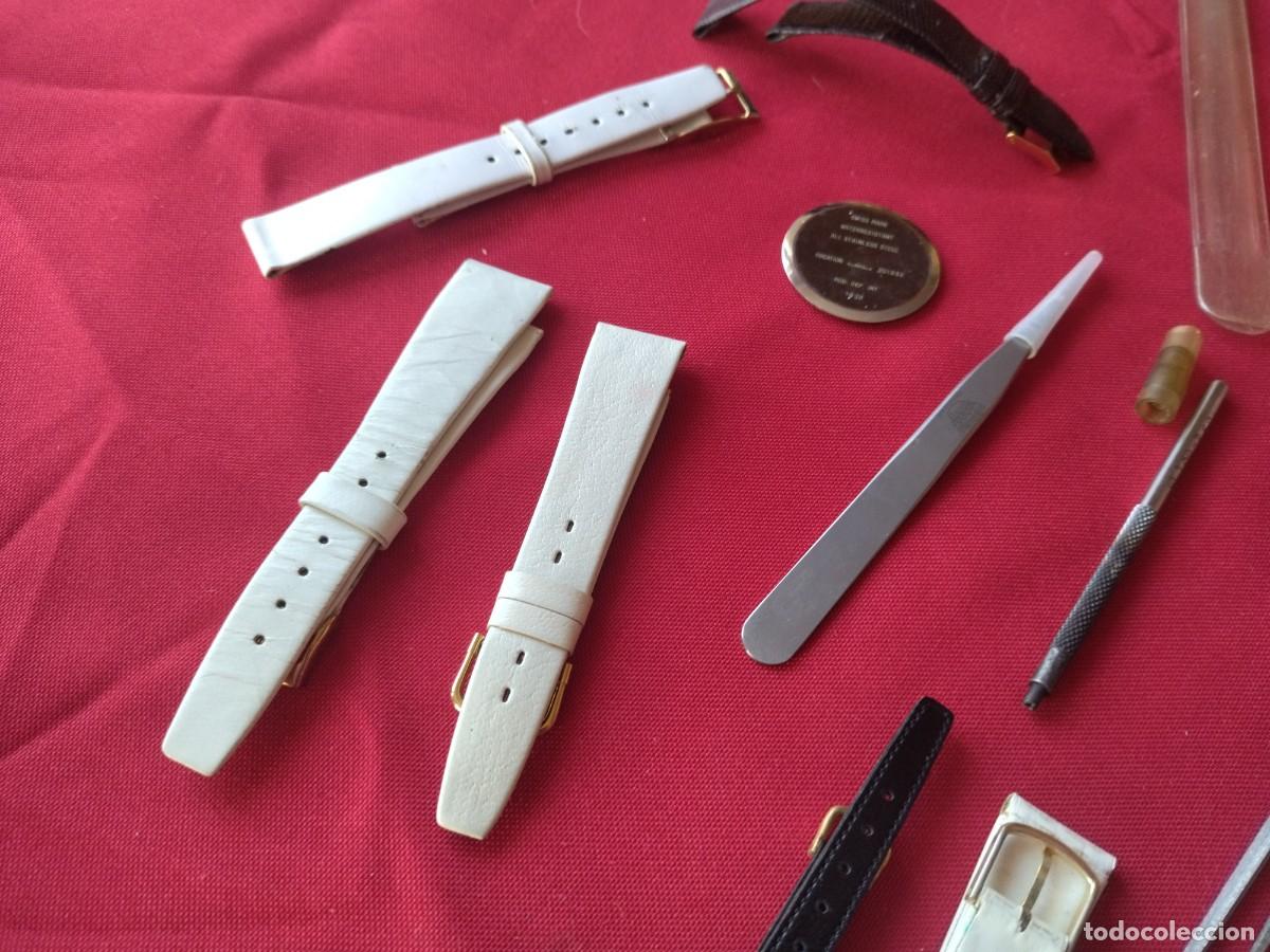 Herramientas de relojes: Lote de herramientas y correas de reloj, repuestos. - Foto 7