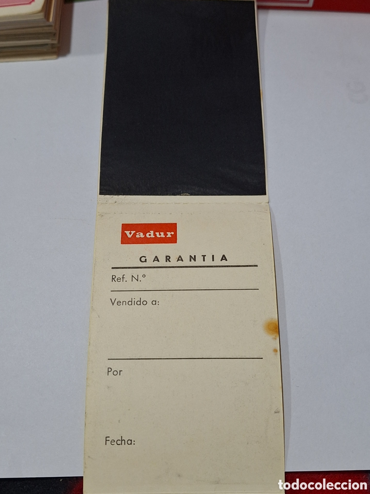 Herramientas de relojes: Certificado de garant&iacute;a reloj Vadur . - Foto 4