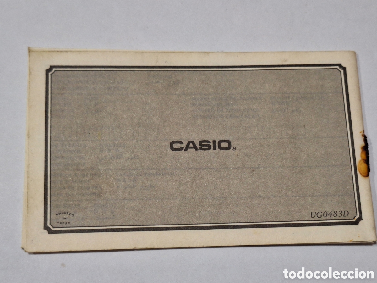 Herramientas de relojes: Certificado de garant&iacute;a y gu&iacute;a reloj Casio 192 - Foto 3