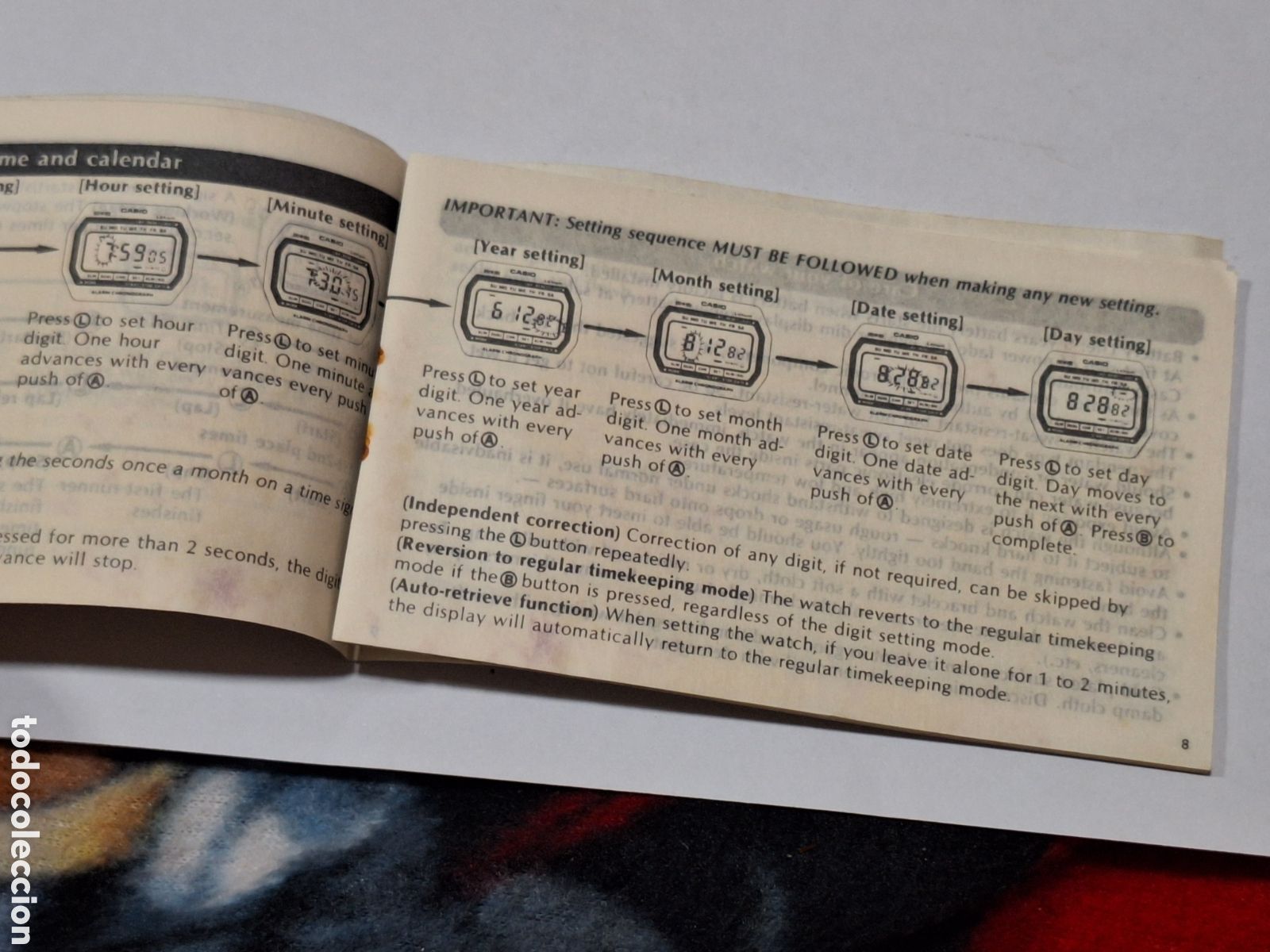 Herramientas de relojes: Certificado de garant&iacute;a y gu&iacute;a reloj Casio 160 . - Foto 4