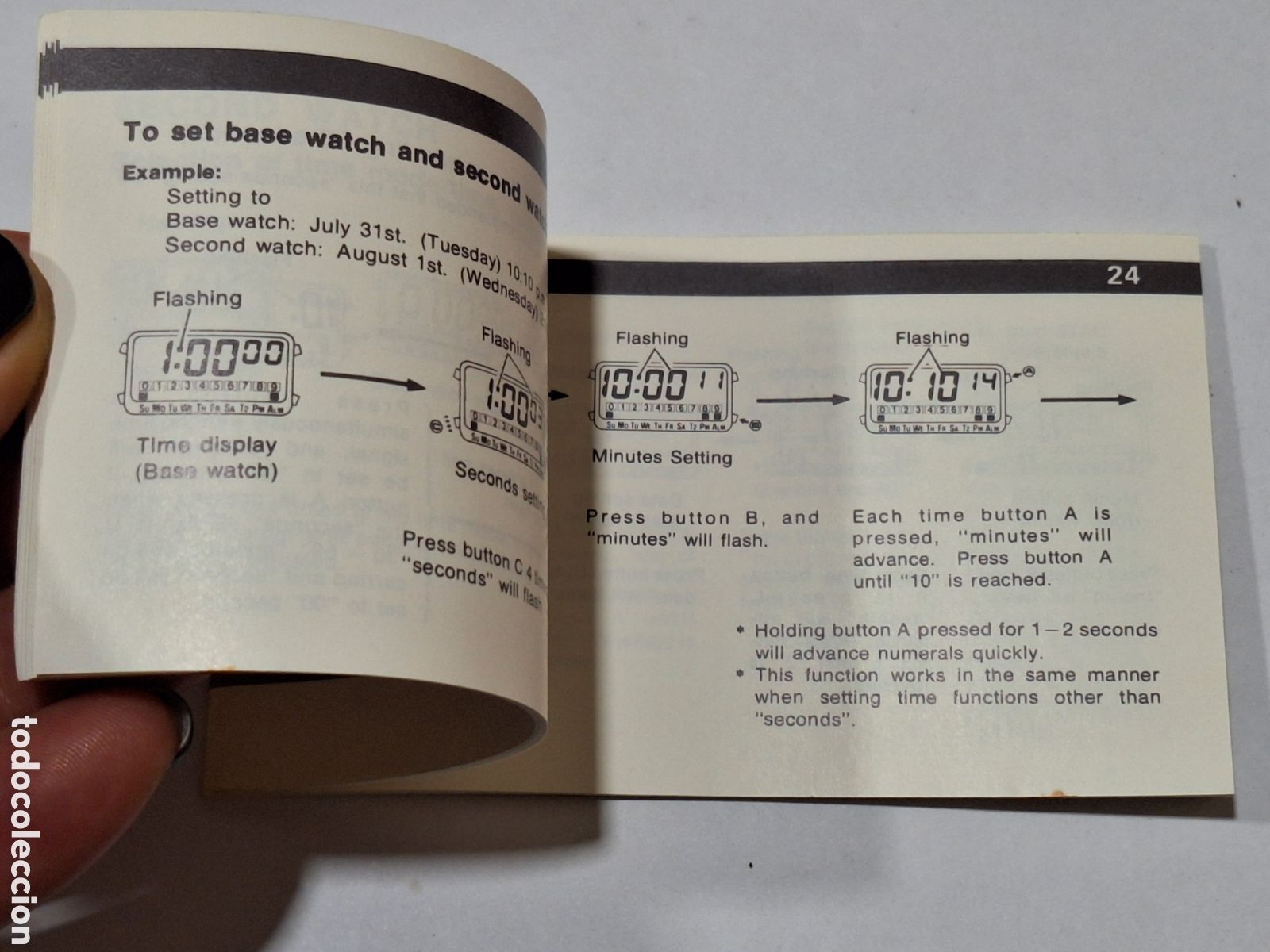 Herramientas de relojes: Certificado de garant&iacute;a e instrucciones reloj Sanyo . En ingl&eacute;s. - Foto 9