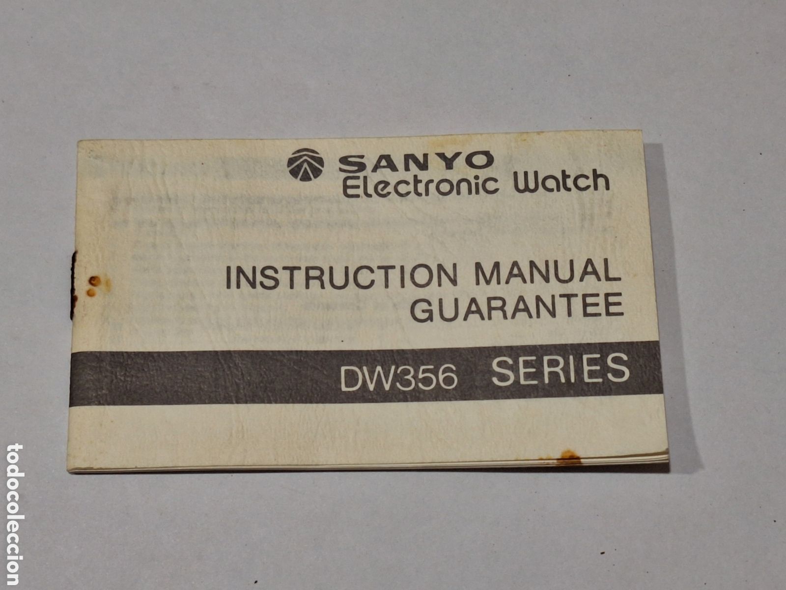 Herramientas de relojes: Certificado de garant&iacute;a e instrucciones reloj Sanyo . En ingl&eacute;s. - Foto 1
