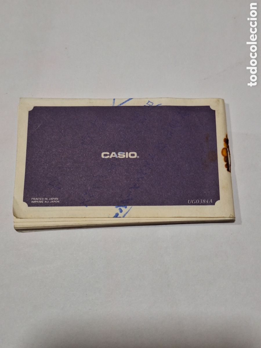 Herramientas de relojes: Certificado de garant&iacute;a y gu&iacute;a reloj Casio 179 . - Foto 2