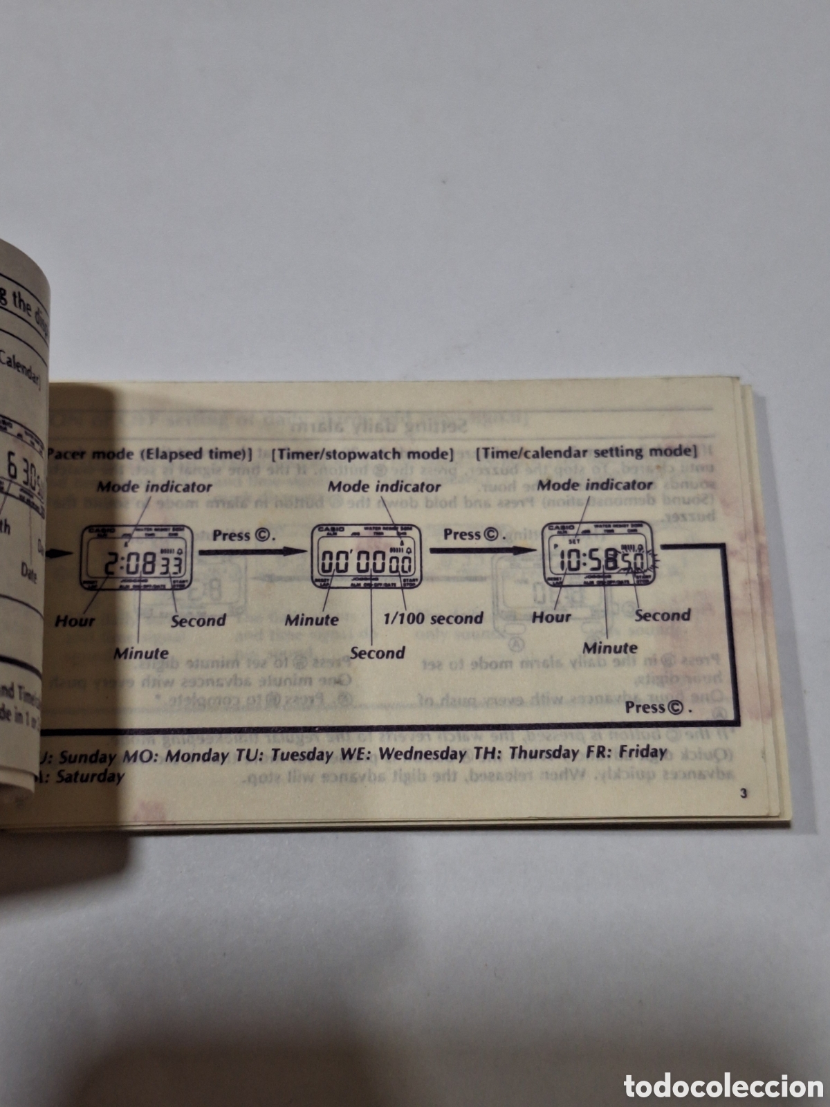 Herramientas de relojes: Certificado de garant&iacute;a y gu&iacute;a reloj Casio 179 . - Foto 6