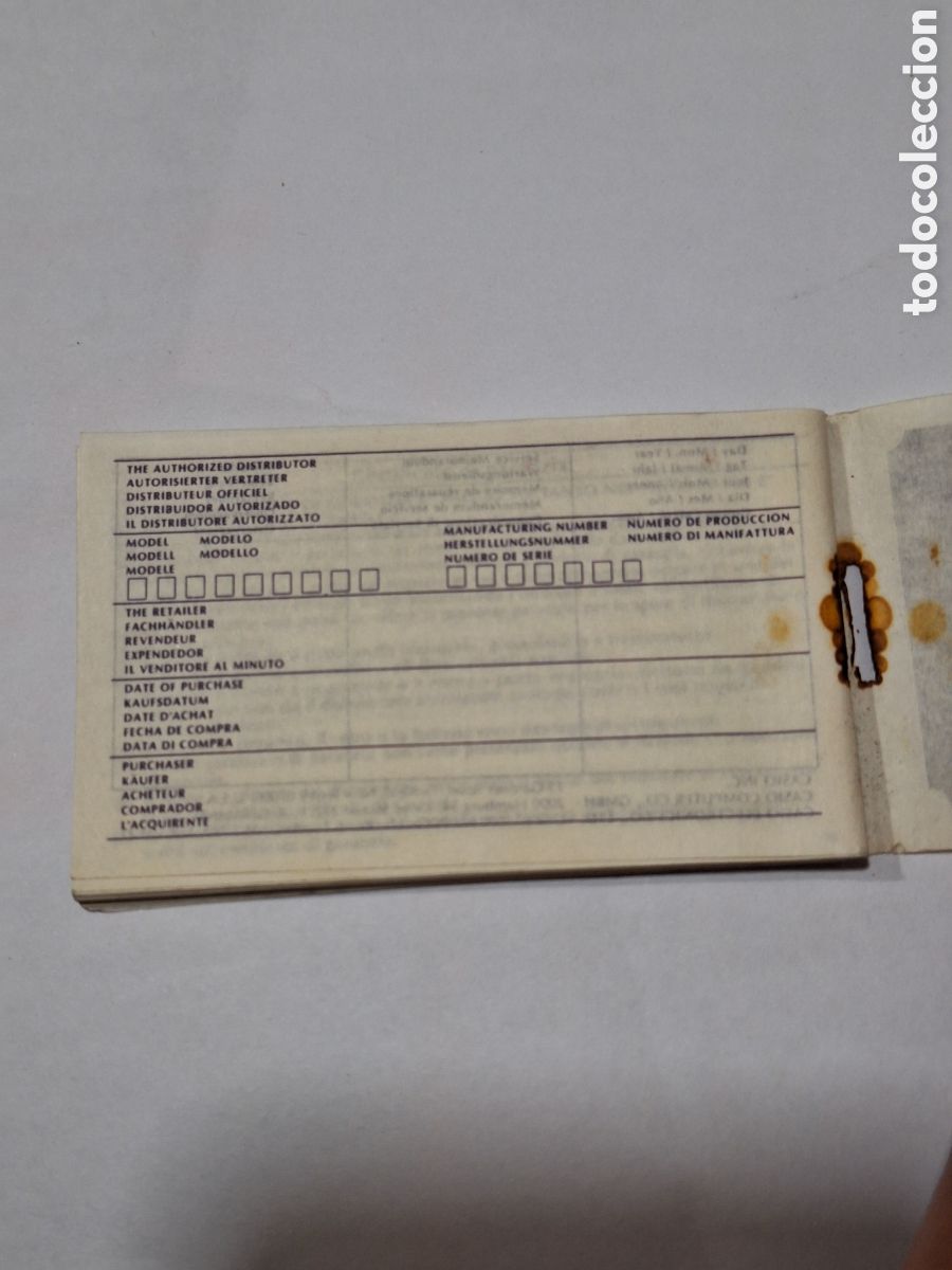 Herramientas de relojes: Certificado de garant&iacute;a y gu&iacute;a reloj Casio 179 . - Foto 8