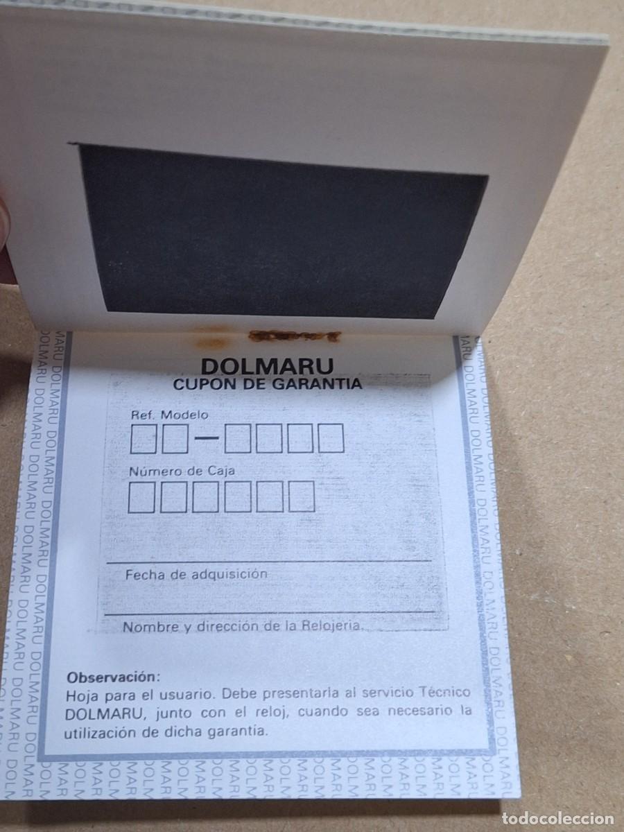 Herramientas de relojes: Certificado de garant&iacute;a reloj Dolmaru - Foto 3