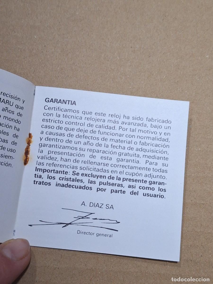 Herramientas de relojes: Certificado de garant&iacute;a reloj Dolmaru - Foto 4