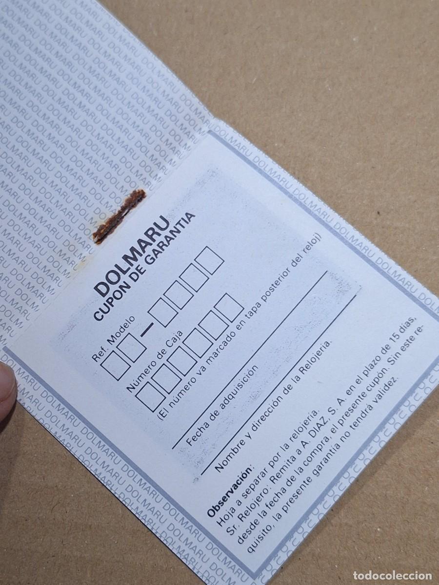 Herramientas de relojes: Certificado de garant&iacute;a reloj Dolmaru - Foto 5