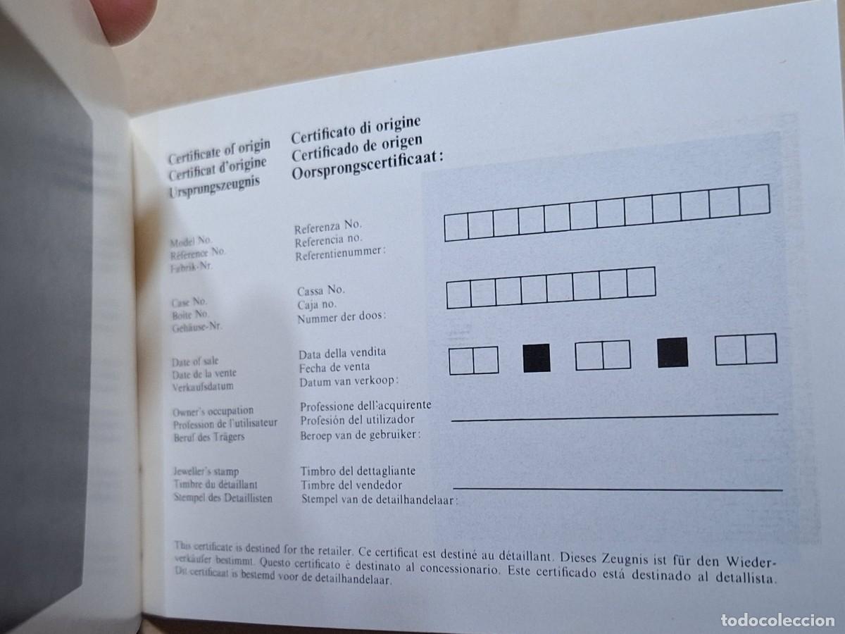 Herramientas de relojes: Certificado de garant&iacute;a Longines LCD - Foto 6