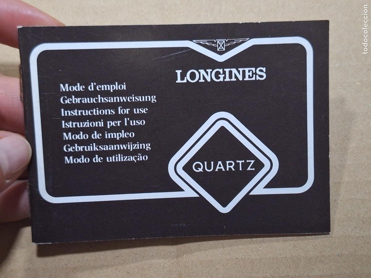 Herramientas de relojes: Librito modo de empleo reloj Longines Quartz . - Foto 1