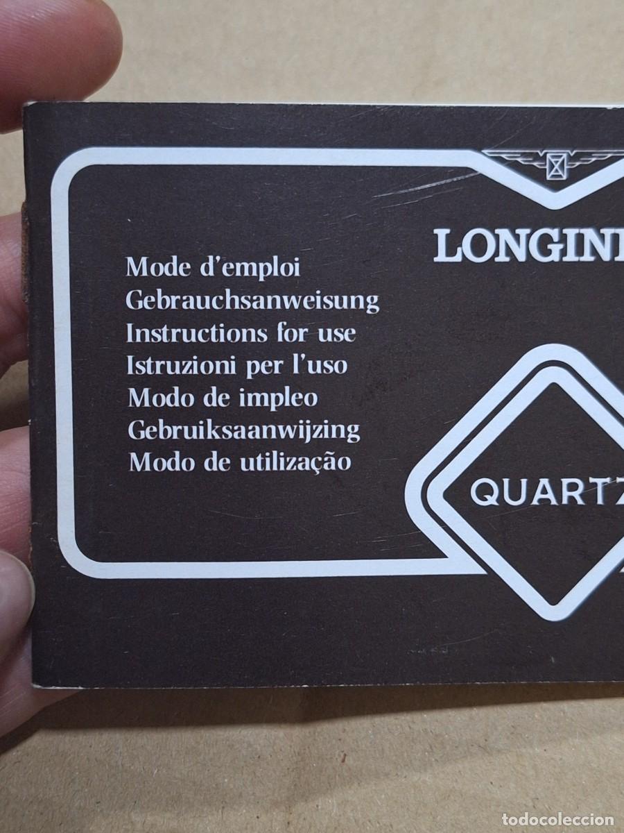 Herramientas de relojes: Librito modo de empleo reloj Longines Quartz . - Foto 12