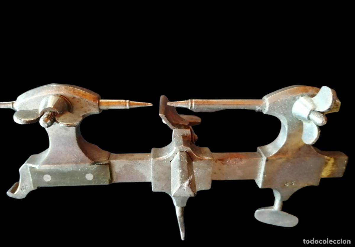 Herramientas de relojes: ANTIGUO TORNO DE RELOJERO - MARCA LHT - Foto 3