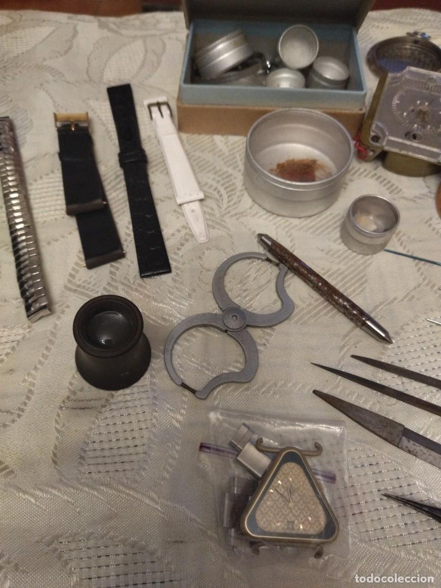 Herramientas de relojes: Lote de herramientas y repuestos para relojero. - Foto 3