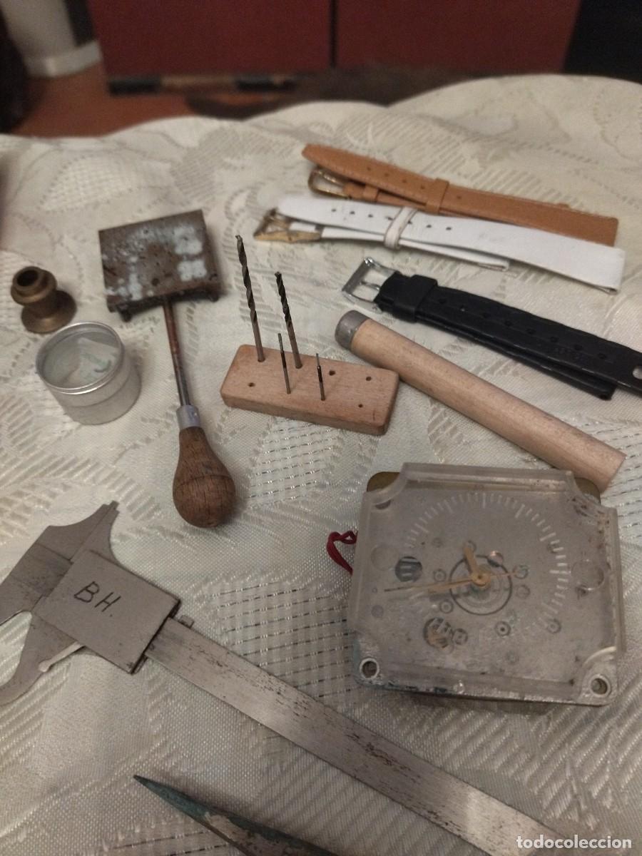 Herramientas de relojes: Lote de herramientas y repuestos para relojero. - Foto 3