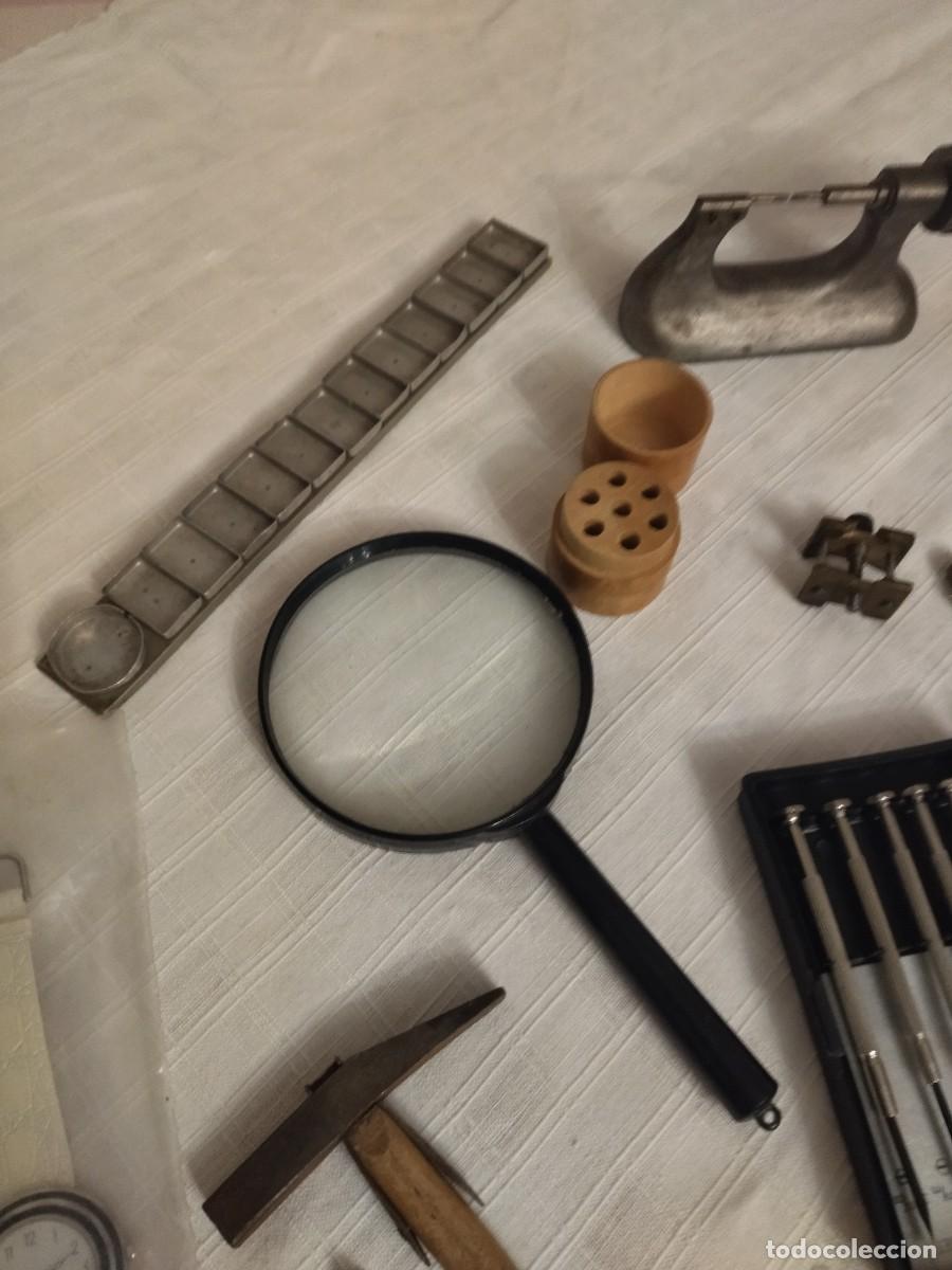 Herramientas de relojes: Lote de herramientas y recambios de relojero. - Foto 12
