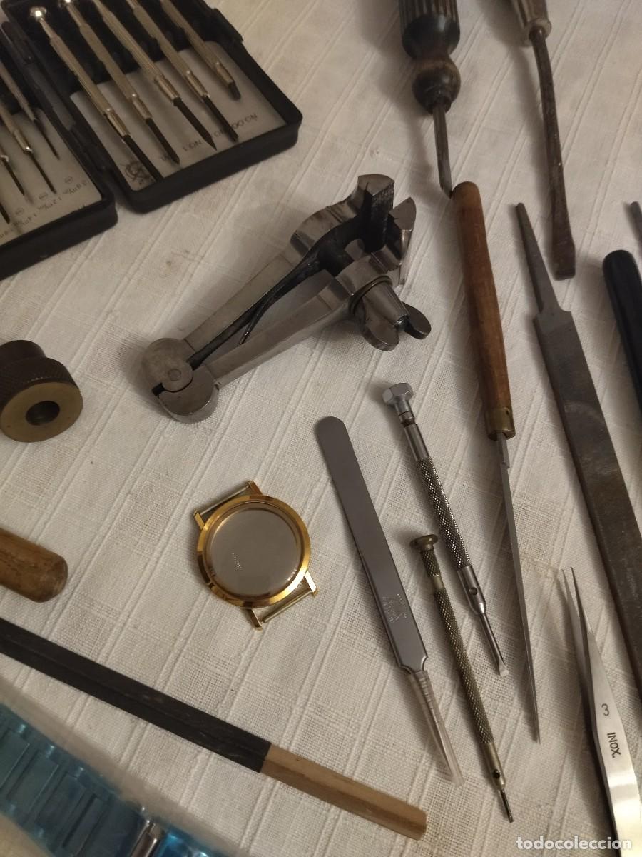 Herramientas de relojes: Lote de herramientas y recambios de relojero. - Foto 17