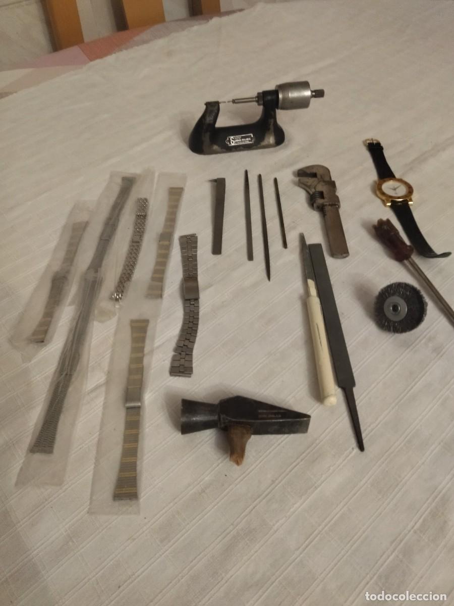 Herramientas de relojes: Lote de herramientas y recambios de relojero. - Foto 1
