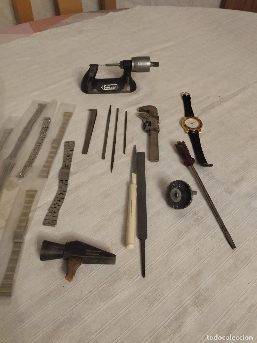 Herramientas de relojes: Lote de herramientas y recambios de relojero. - Foto 2