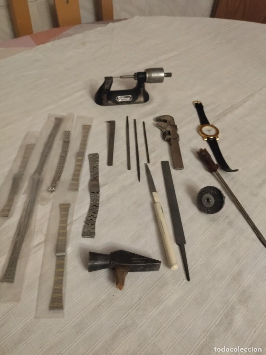 Herramientas de relojes: Lote de herramientas y recambios de relojero. - Foto 14