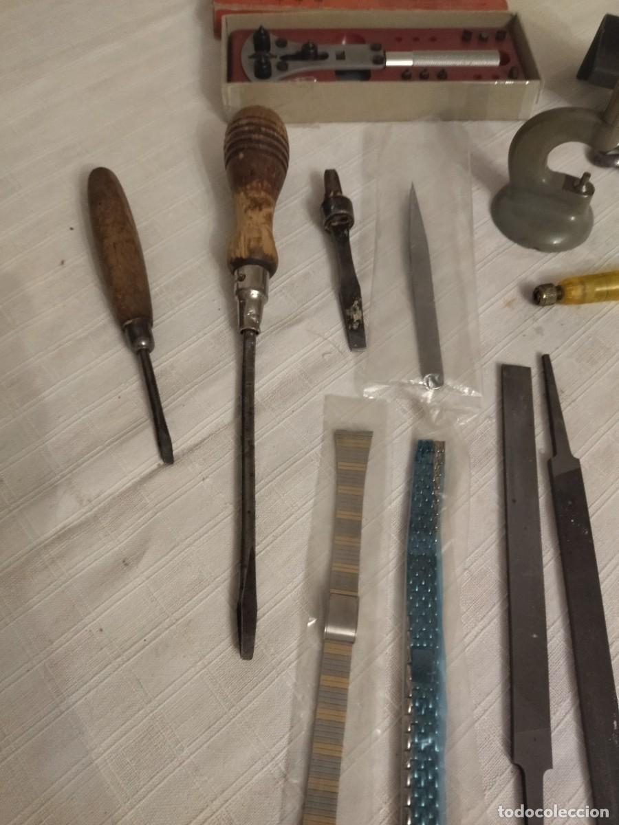 Herramientas de relojes: Lote de herramientas y recambios de relojero. - Foto 17