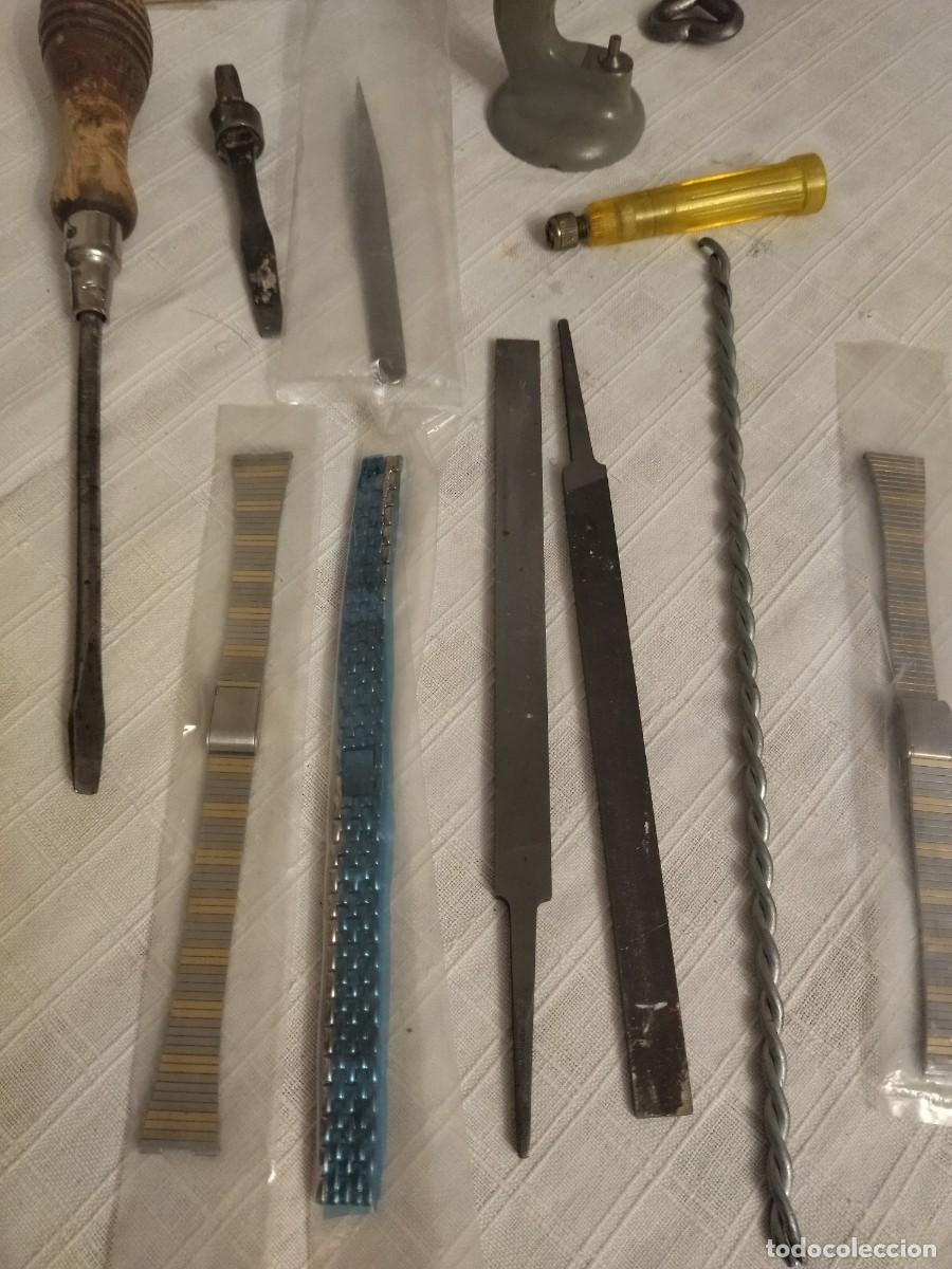 Herramientas de relojes: Lote de herramientas y recambios de relojero. - Foto 18