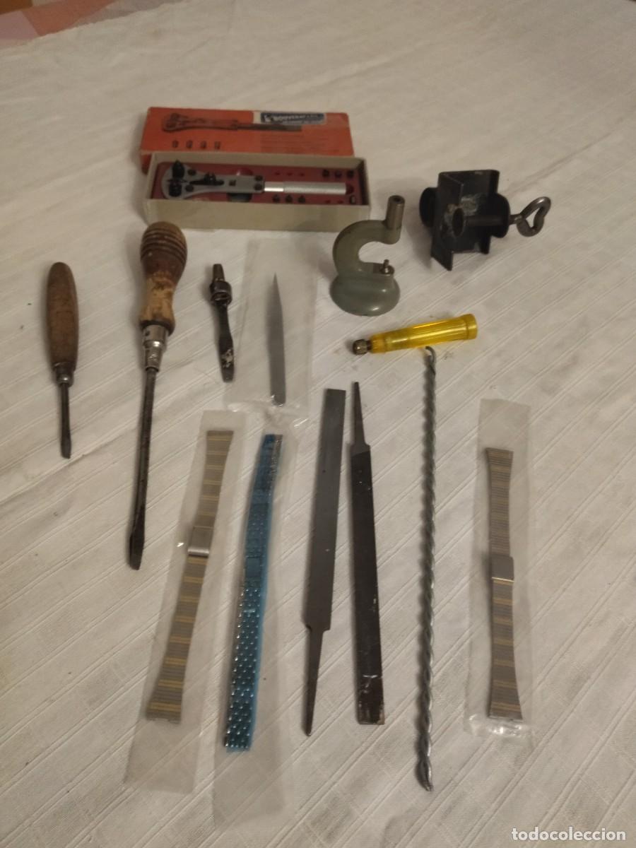 Herramientas de relojes: Lote de herramientas y recambios de relojero. - Foto 19