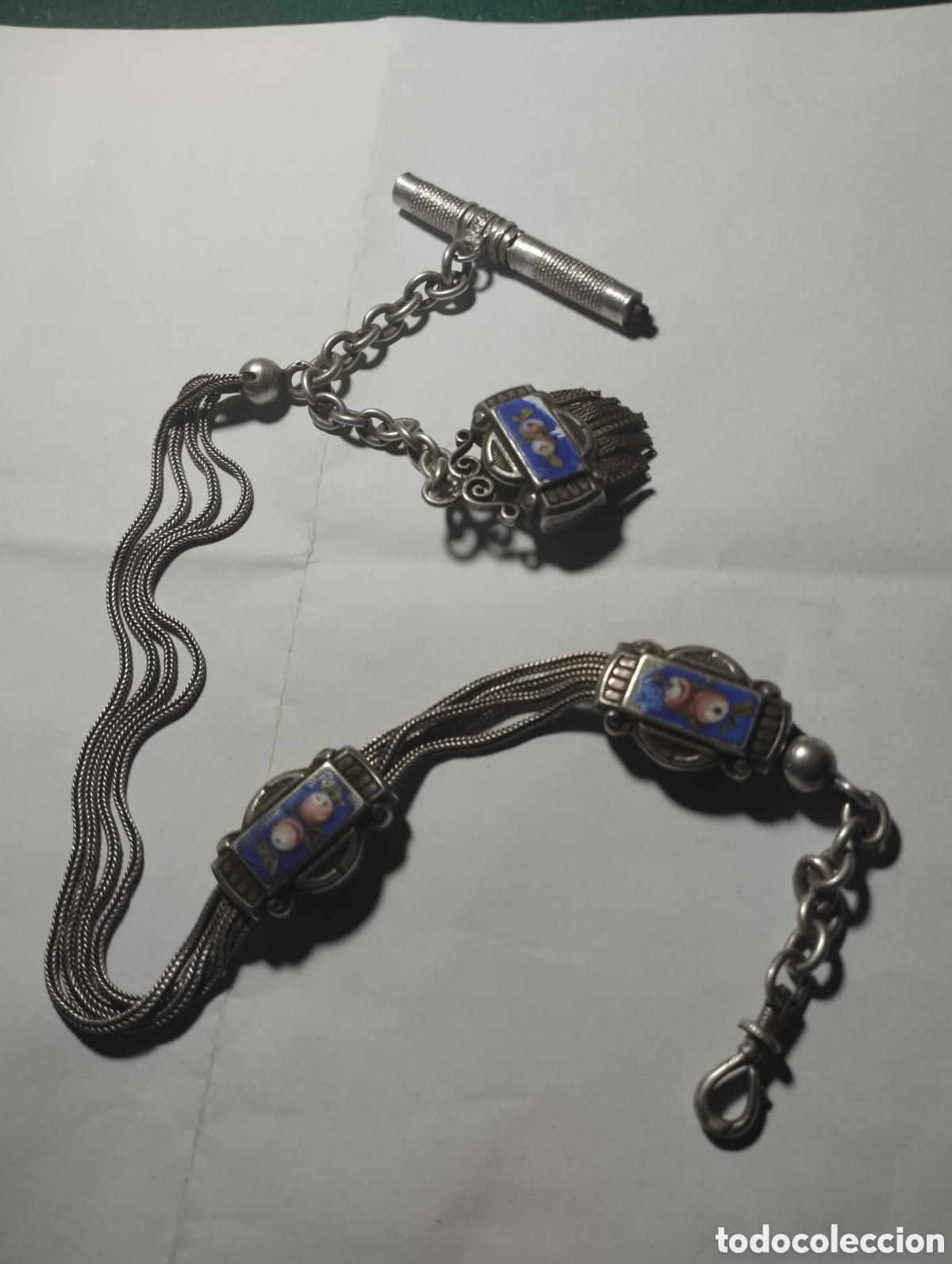 Herramientas de relojes: Leontina 4 cadenas 1880 - Foto 1