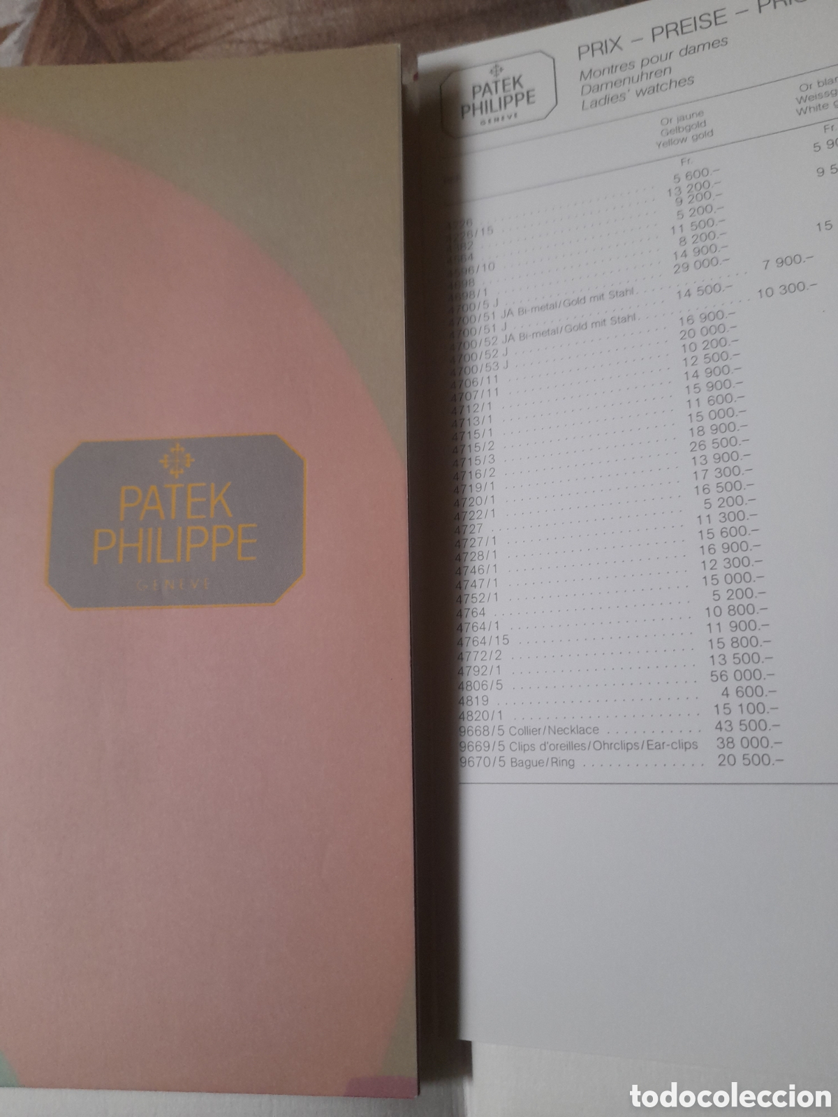Herramientas de relojes: Libro cat&aacute;logo de Relojes Patek Philippe con lista de precios - Foto 2