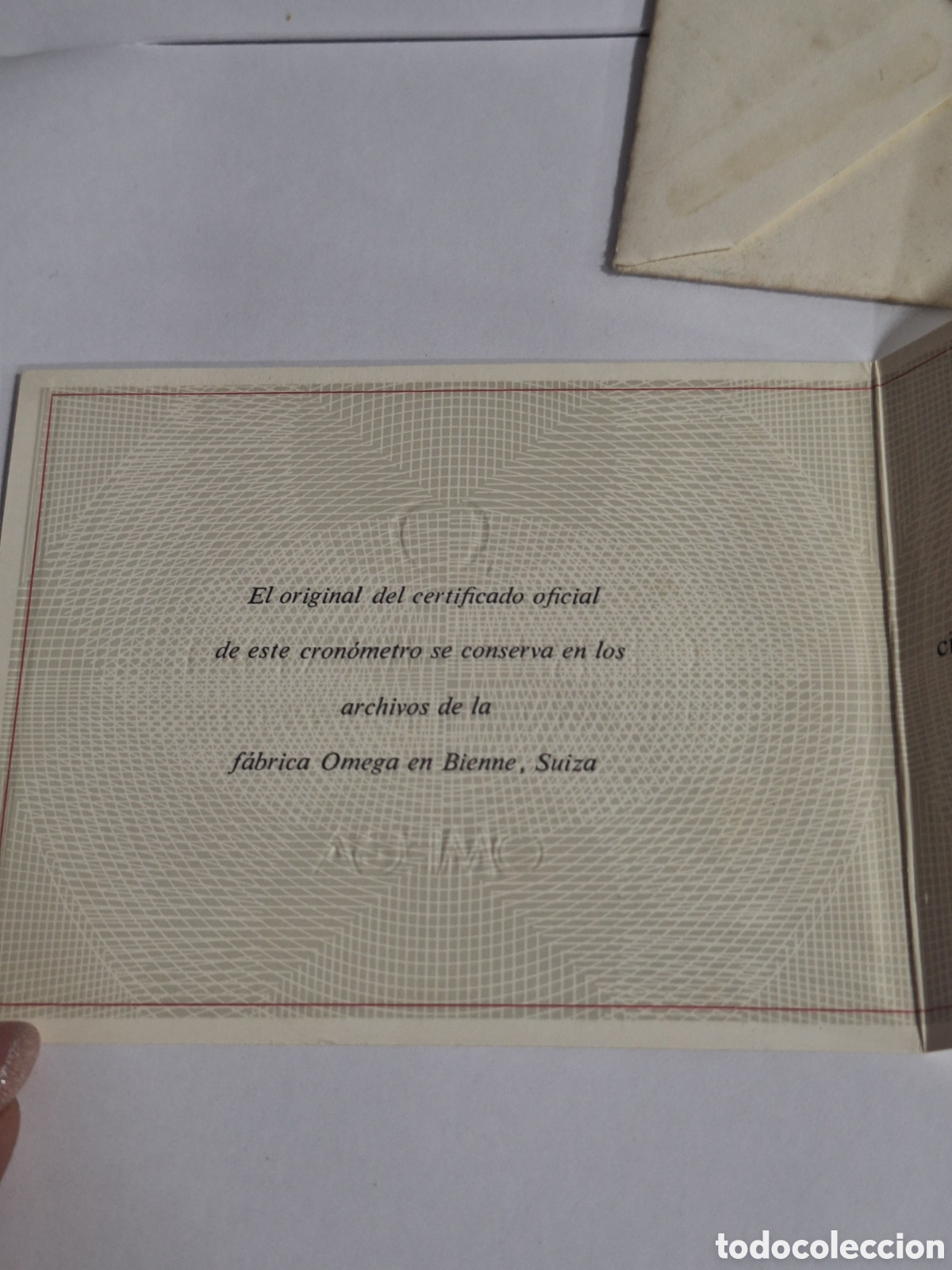 Herramientas de relojes: Certificado de alta precisi&oacute;n Omega . Certificado cron&oacute;metro Constellation. - Foto 3