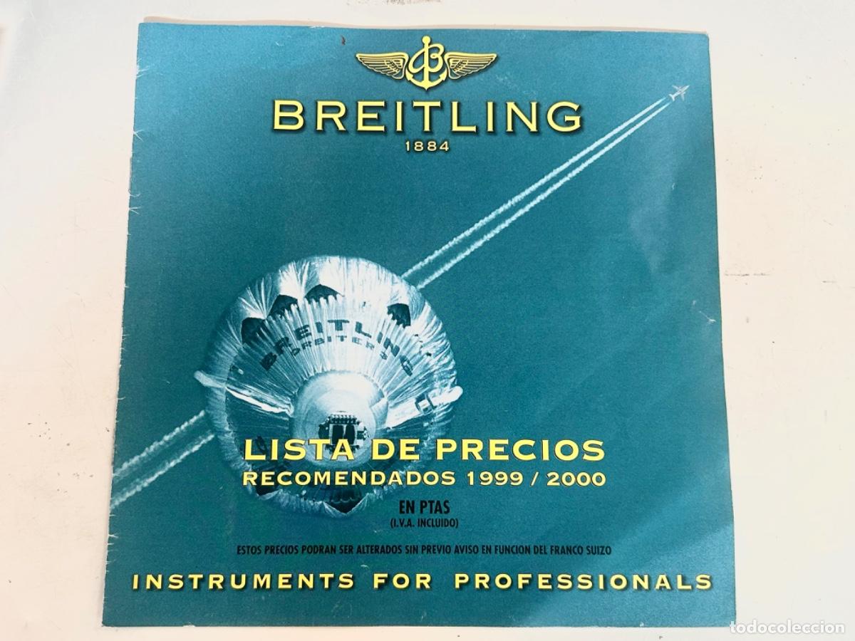 Herramientas de relojes: BREITLING CAT&Aacute;LOGO LISTA DE PRECIOS 1999/2000-RELOJ NAVITIMER - Foto 7
