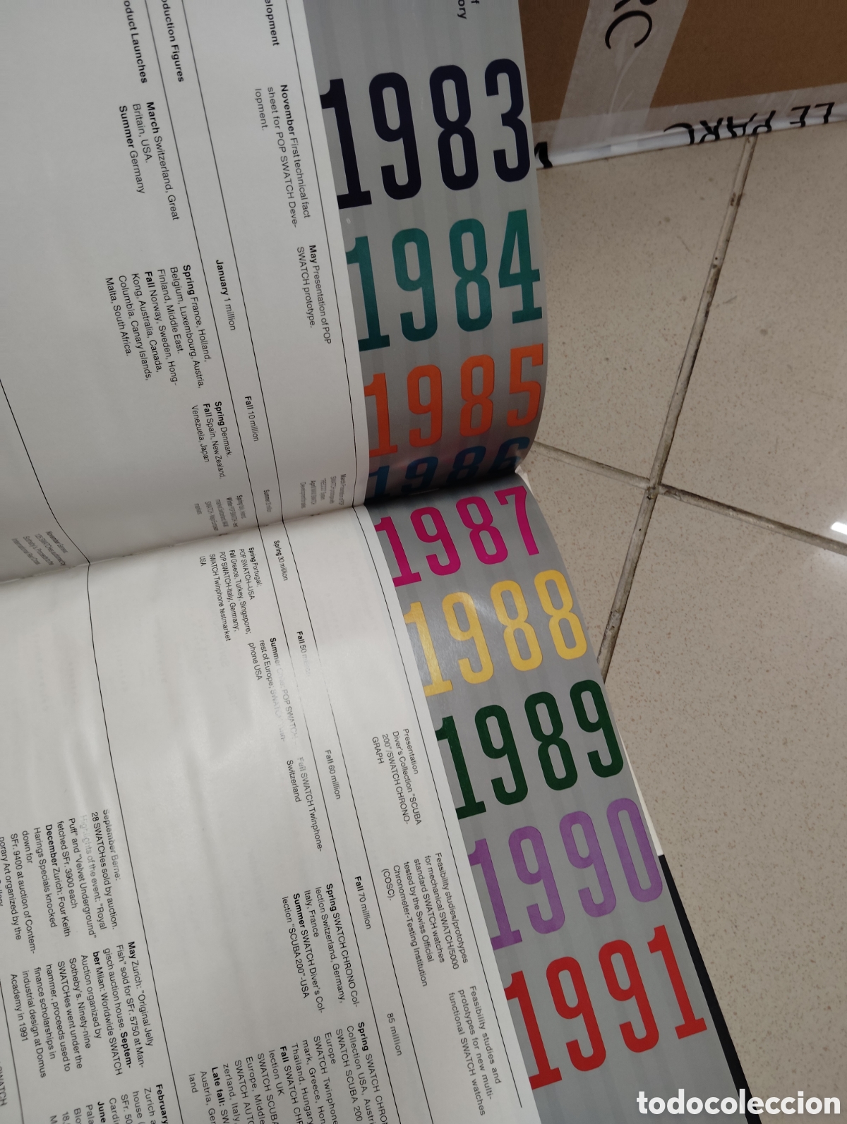 Herramientas de relojes: Surtido de cat&aacute;logos swatch 80s 90s - Foto 8