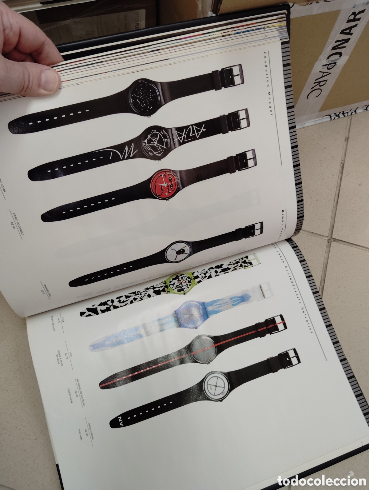 Herramientas de relojes: Surtido de cat&aacute;logos swatch 80s 90s - Foto 9