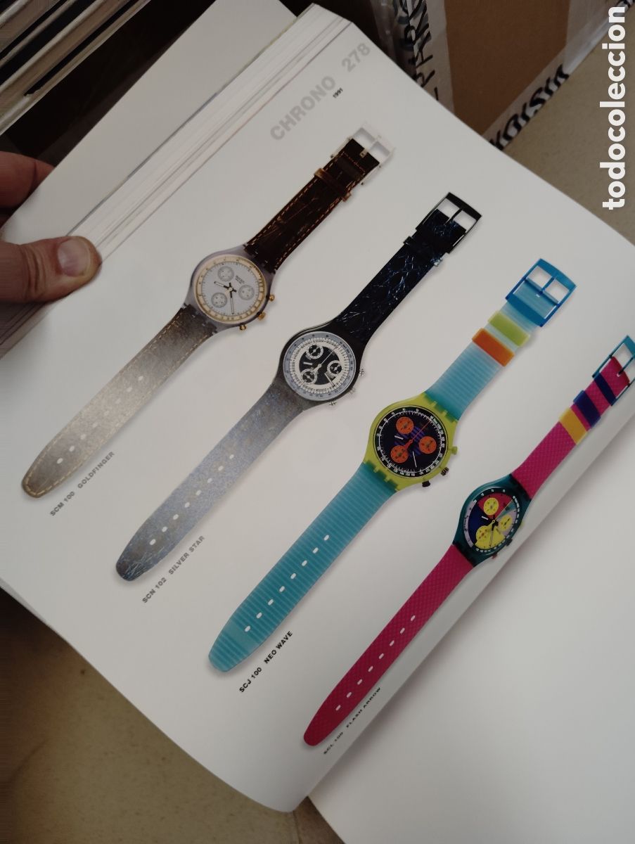Herramientas de relojes: Surtido de cat&aacute;logos swatch 80s 90s - Foto 14
