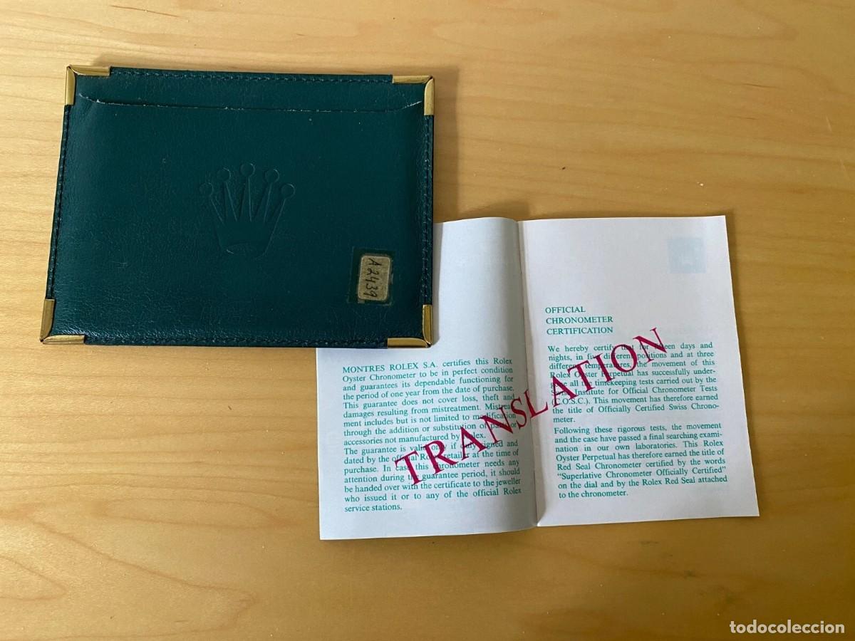 Herramientas de relojes: ROLEX Bloc de Notas - Con funda verde - 10 x 13 cm - Foto 5