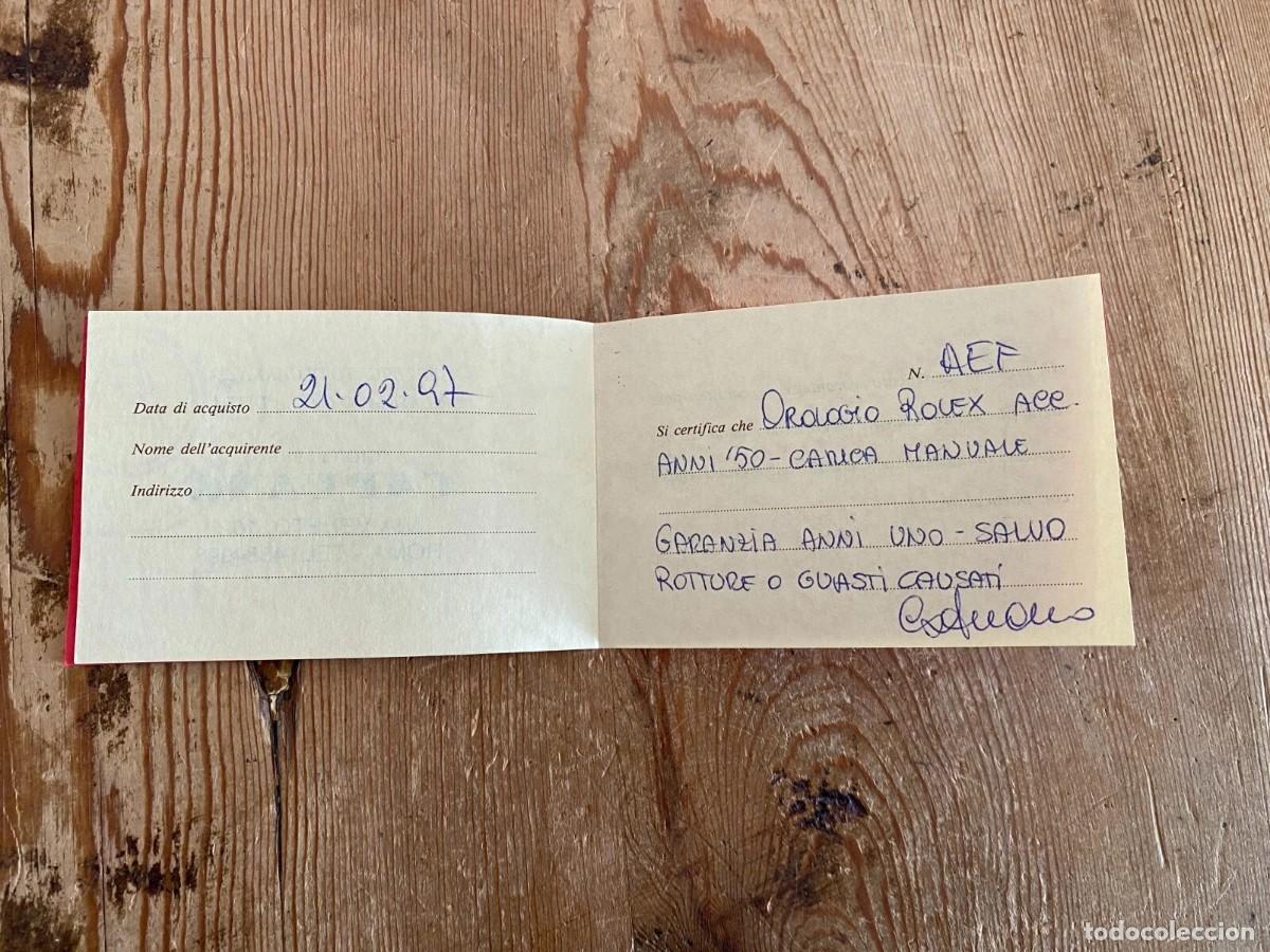 Herramientas de relojes: ROLEX - Rolex - Garant&iacute;a antigua de un reloj - Joyer&iacute;a CAPUANO - Sellada