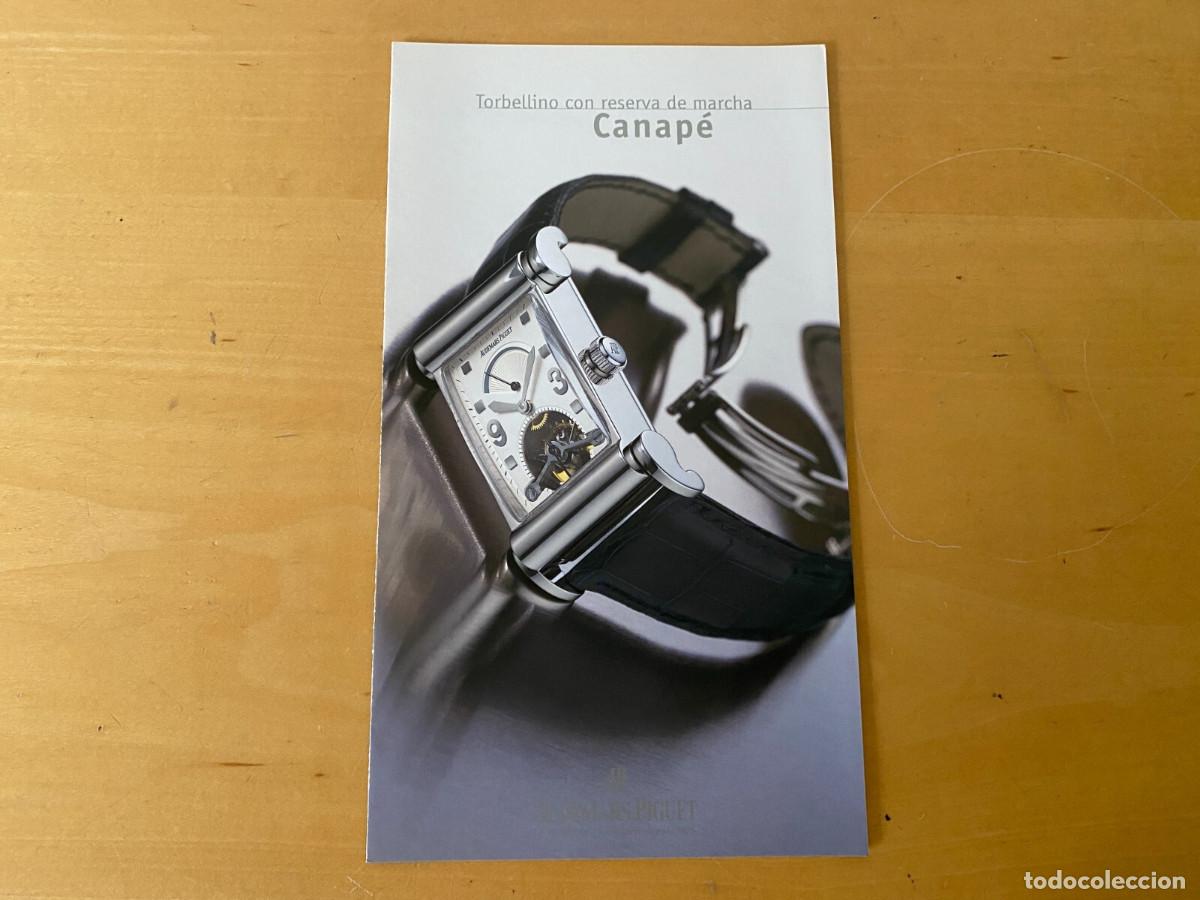 Herramientas de relojes: Dosier de prensa AUDEMARS PIGUET Ficha T&eacute;cnica CANAP&Eacute; Torbellino con reserva marcha