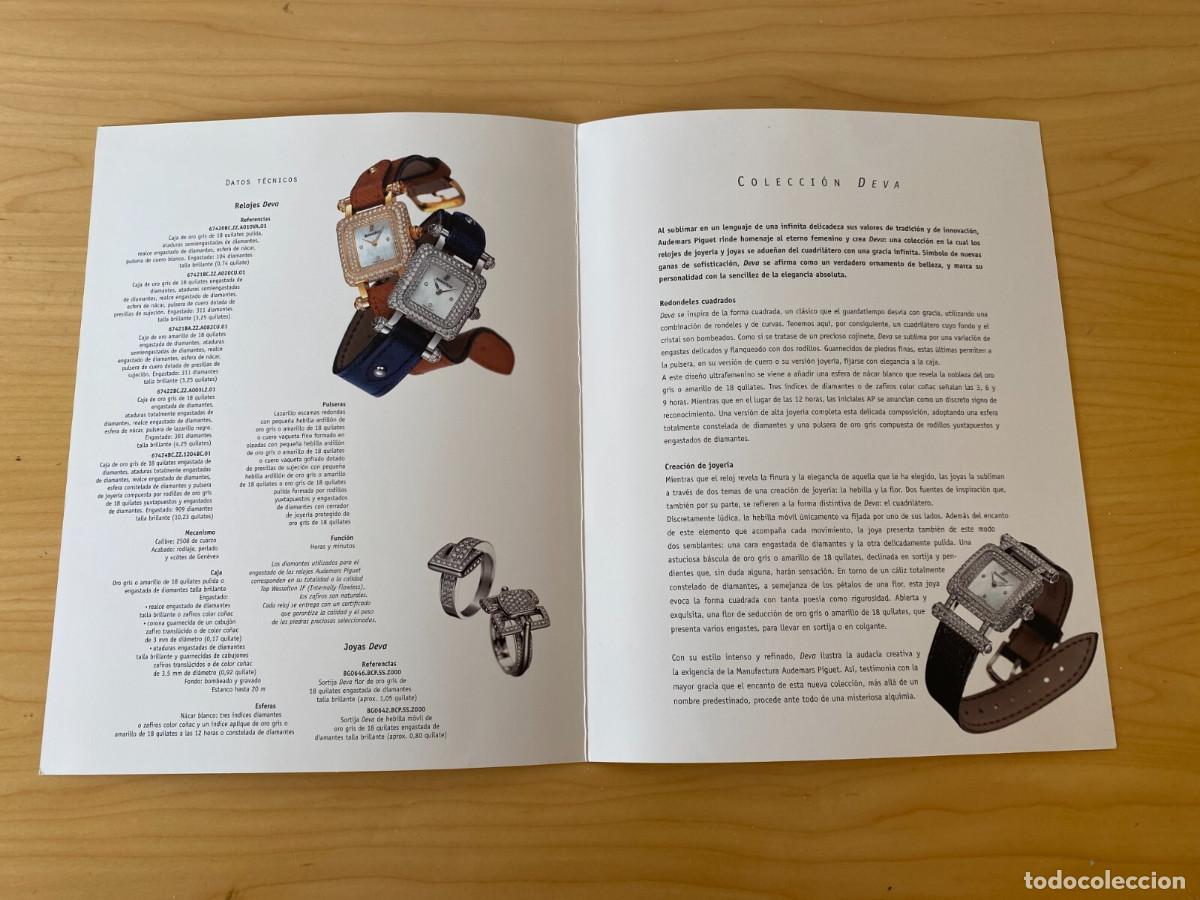 Herramientas de relojes: Boocklet AUDEMARS PIGUET Folleto - COLECCION DEVA - Foto 2