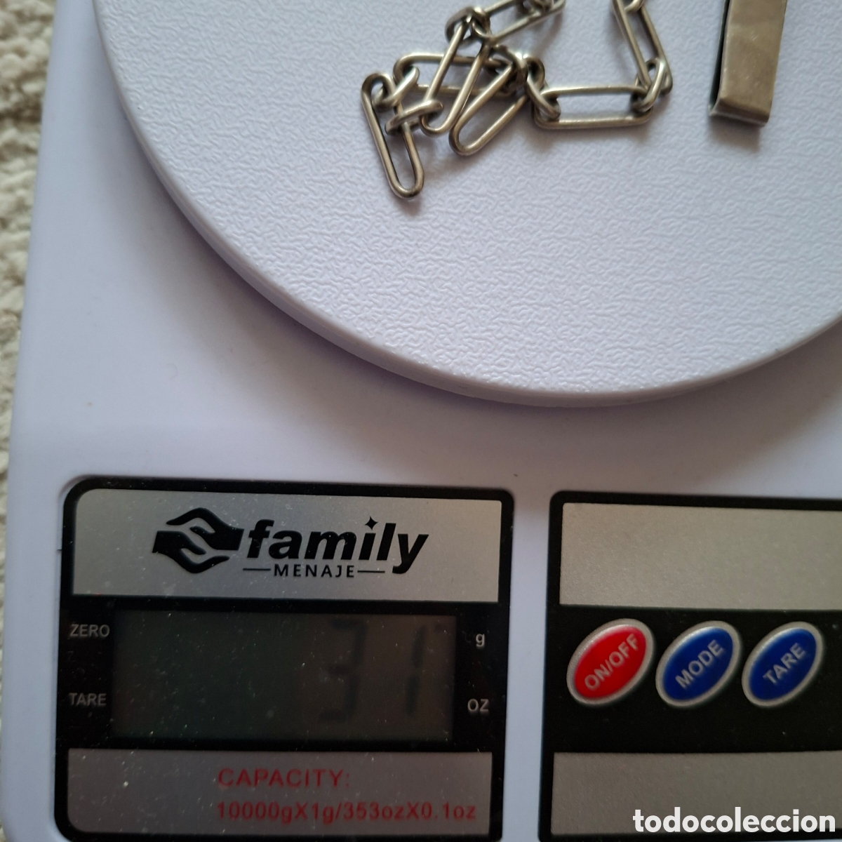 Herramientas de relojes: Leontina de plata de cintur&oacute;n. Peso 31 gramos. - Foto 2