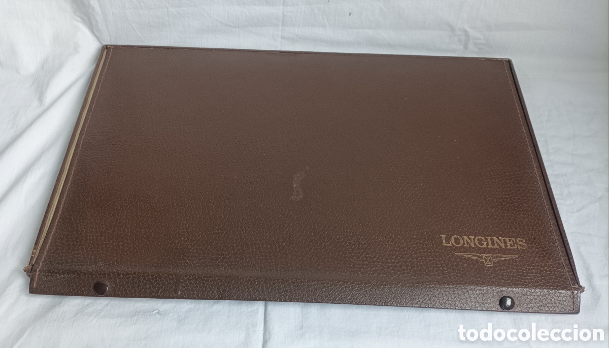 Herramientas de relojes: Antigua caja expositor relojes LONGINES - Foto 2