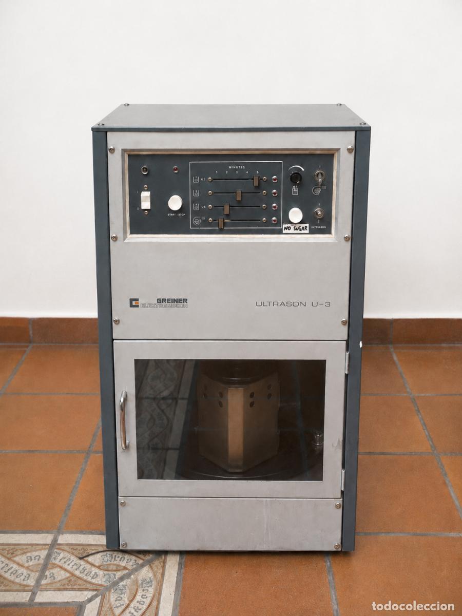 Herramientas de relojes: M&aacute;quina profesional de limpieza de relojer&iacute;a Greiner Electronics Ultrason U-3, vintage