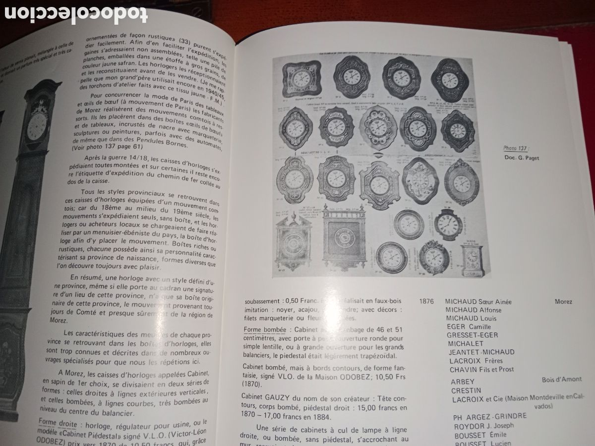 Herramientas de relojes: Libro de relojes Franceses, modelos, &eacute;pocas, maquinarias,.. - Foto 14