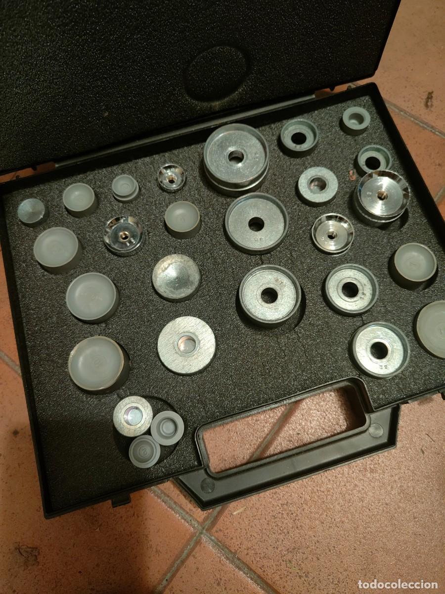 Herramientas de relojes: PRENSA PARA RELOJES CON MALET&Iacute;N DE TESAS VARIADAS - Foto 6