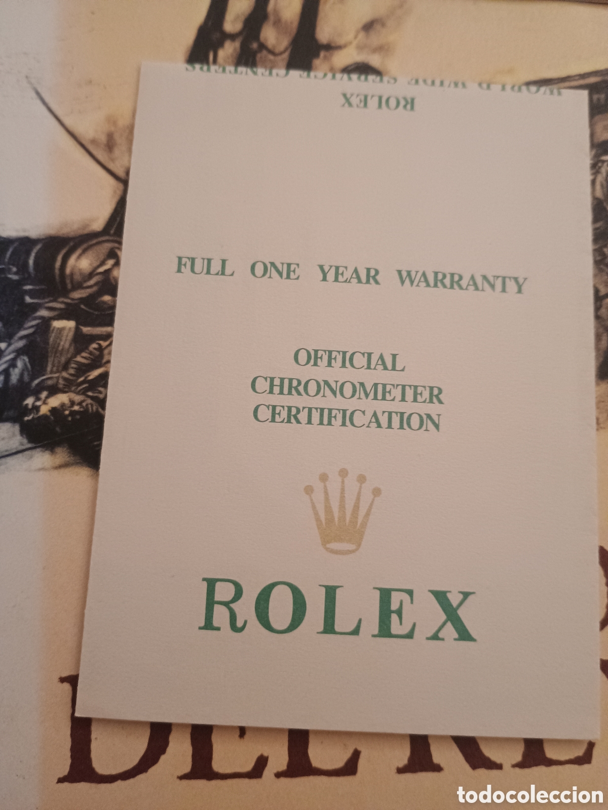 Herramientas de relojes: CERTIFICADO ROLEX Y VARIOS PAPELES - Foto 5