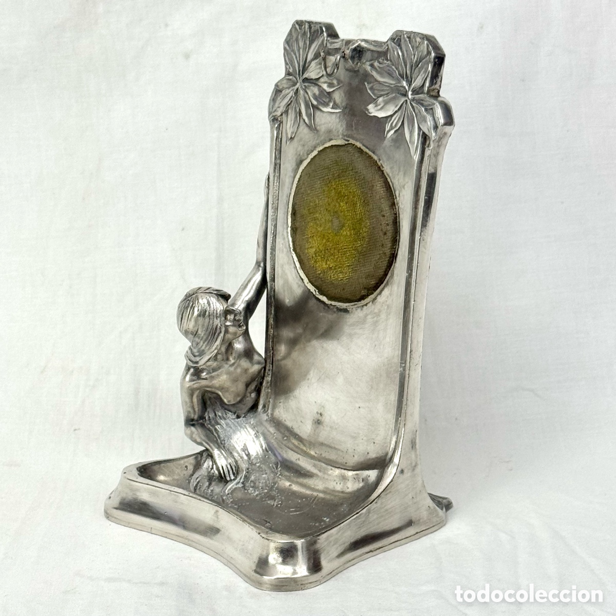 Werkzeuge f&uuml;r Uhren: ANTIGUO PORTA RELOJ ART NOUVEAU 1900 JUGENDSTIL FIGURA MUJER SIRENA PORTE MONTRE P. S. XX