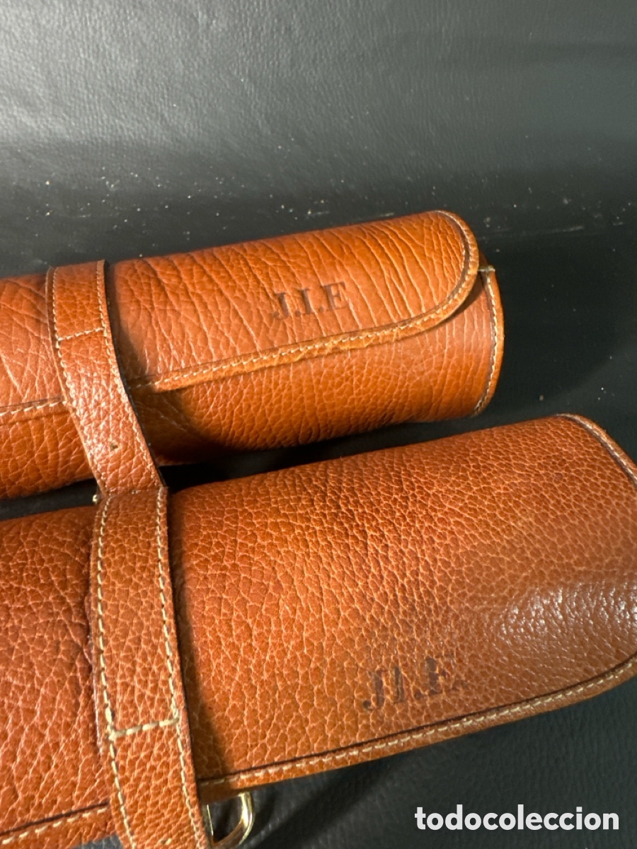Herramientas de relojes: 2 FUNDAS GUARDA RELOJES DE PIEL - Foto 4