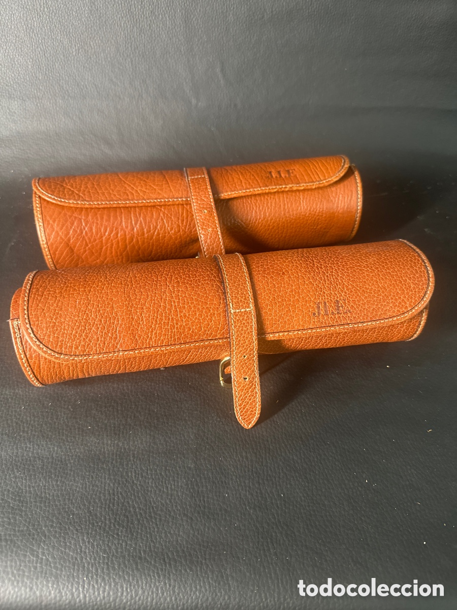Herramientas de relojes: 2 FUNDAS GUARDA RELOJES DE PIEL - Foto 1