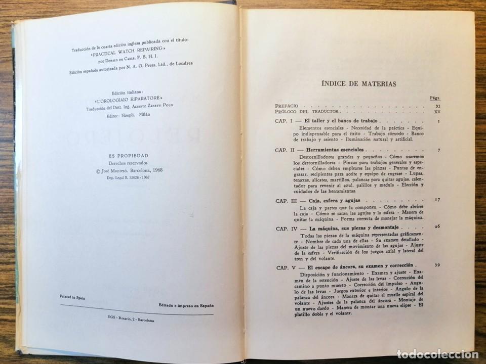Herramientas de relojes: MANUAL DEL RELOJERO. DONALD de CARLE - Foto 3