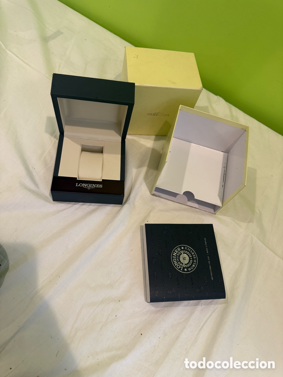 Relojes - Longines: Caja original LONGINES para reloj con sobrecaja y libro de instrucciones