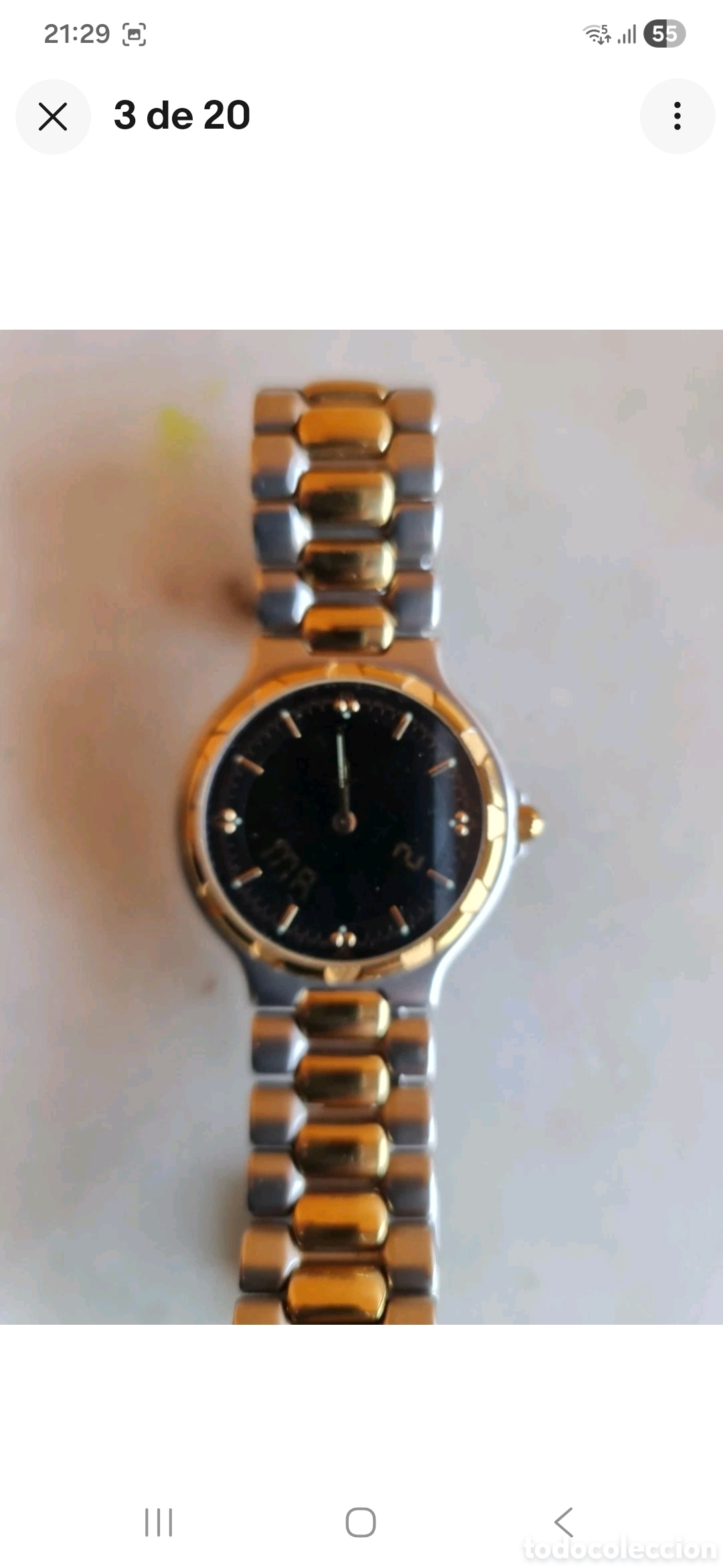 Relojes - Longines: Rare longines Watch Conquest 2 Tone Model Depose Eol Digital l1 622 3 Gold Bezel